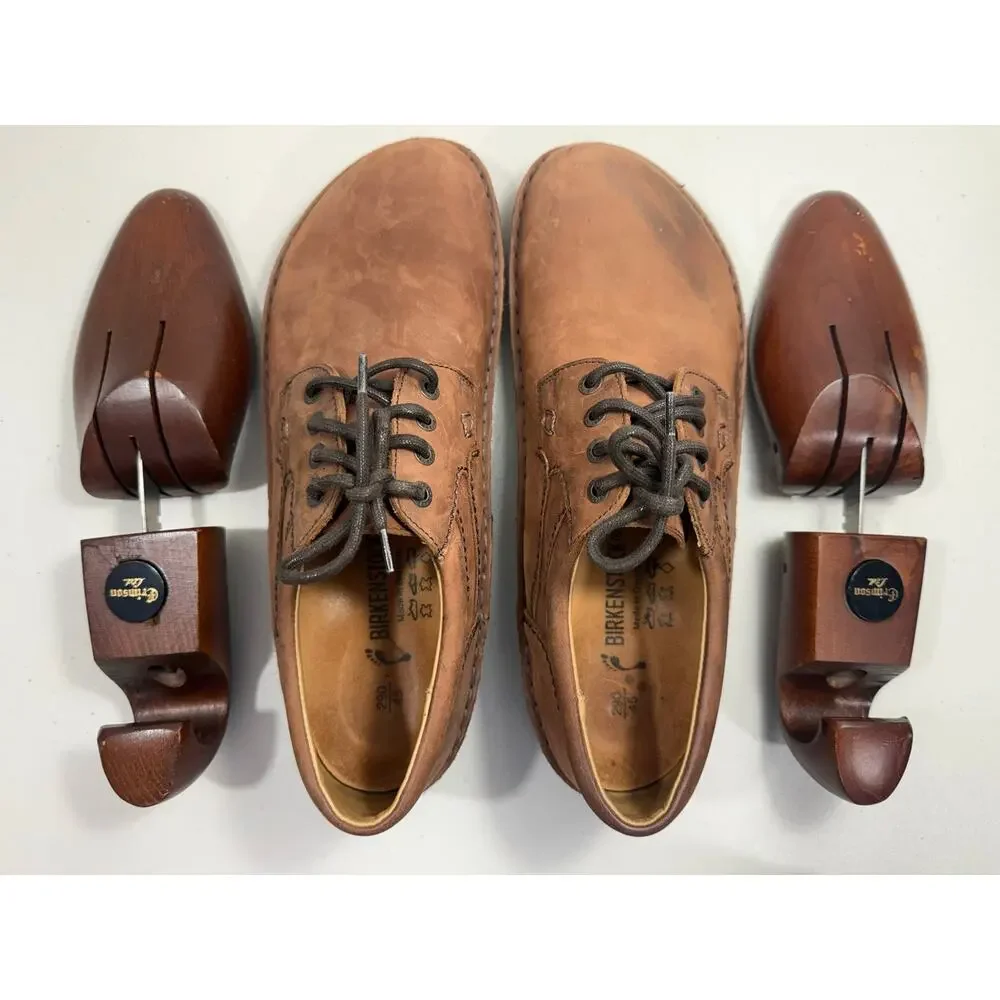 Birkenstock Brown Leather Lace Up Oxford Loafers Men’s EU 45 US 11 Made Germany